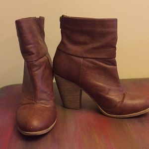 Dark Tan Leather Boots